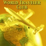 World Traveler Club illustration with a plane and a globe