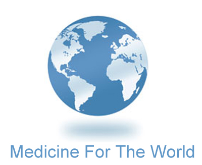 Globe with the words Medicine For The World