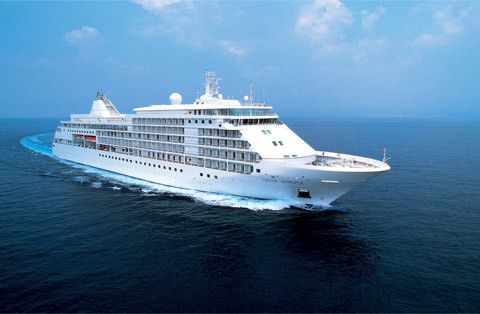 Silversea ship at sea